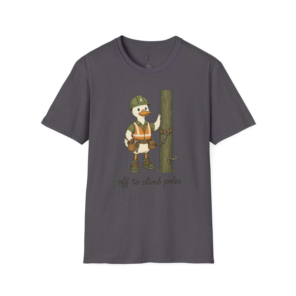Lineman Duck T-Shirt – Funny Utility Worker Shirt, Power Lineman Gift