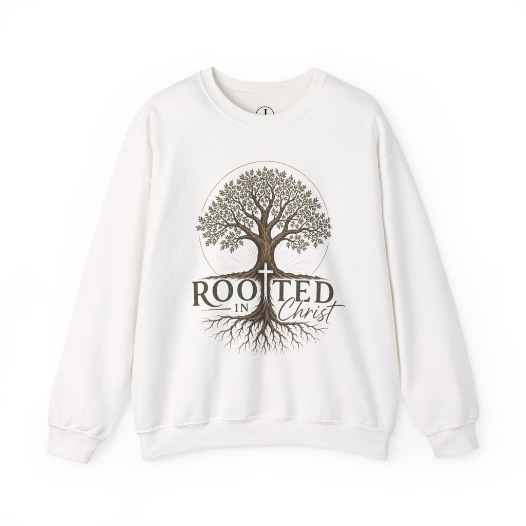 Rooted in Christ Christian Sweatshirt | Women’s Faith Crewneck
