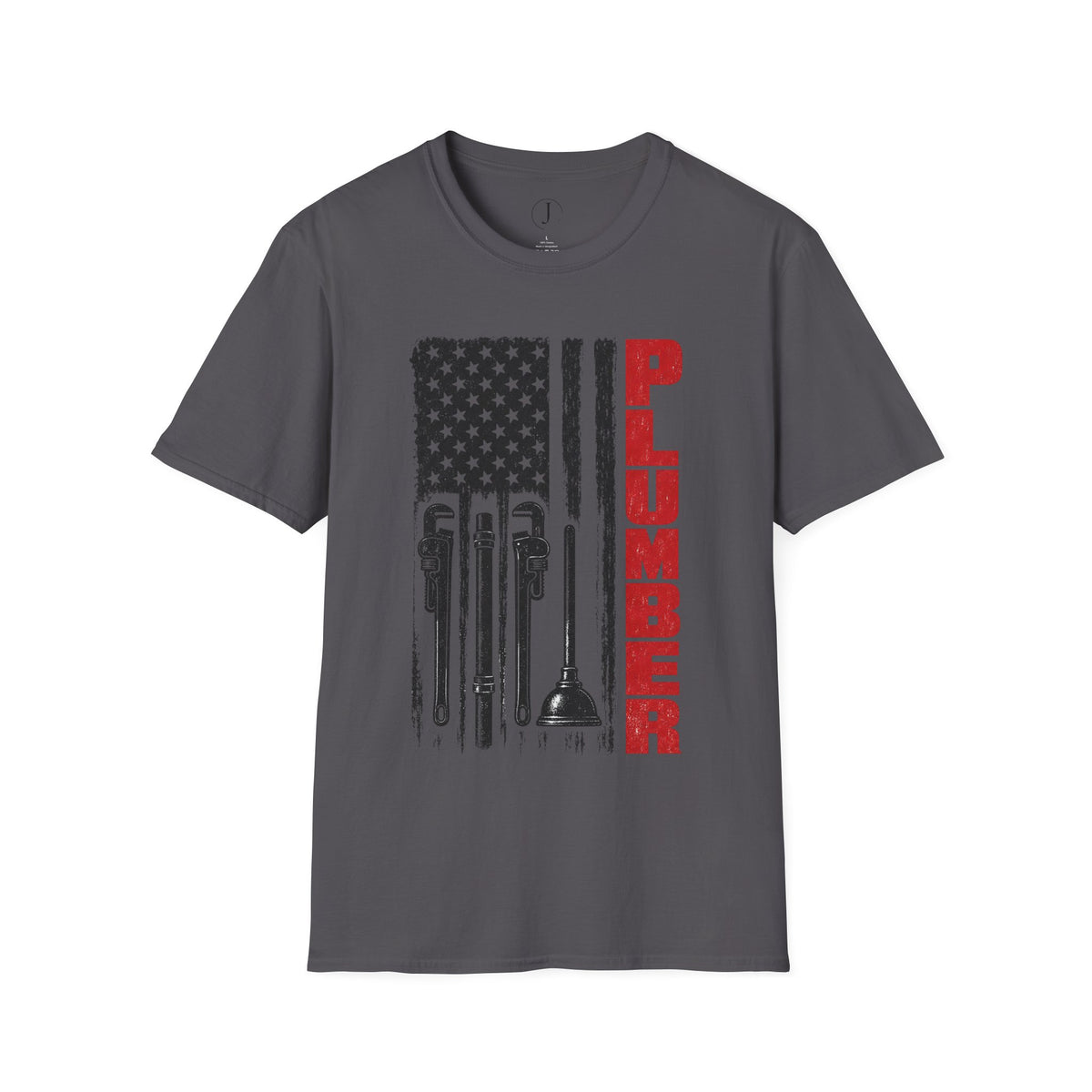 Plumber American Flag T-Shirt – Patriotic Plumbing Tools Work Shirt