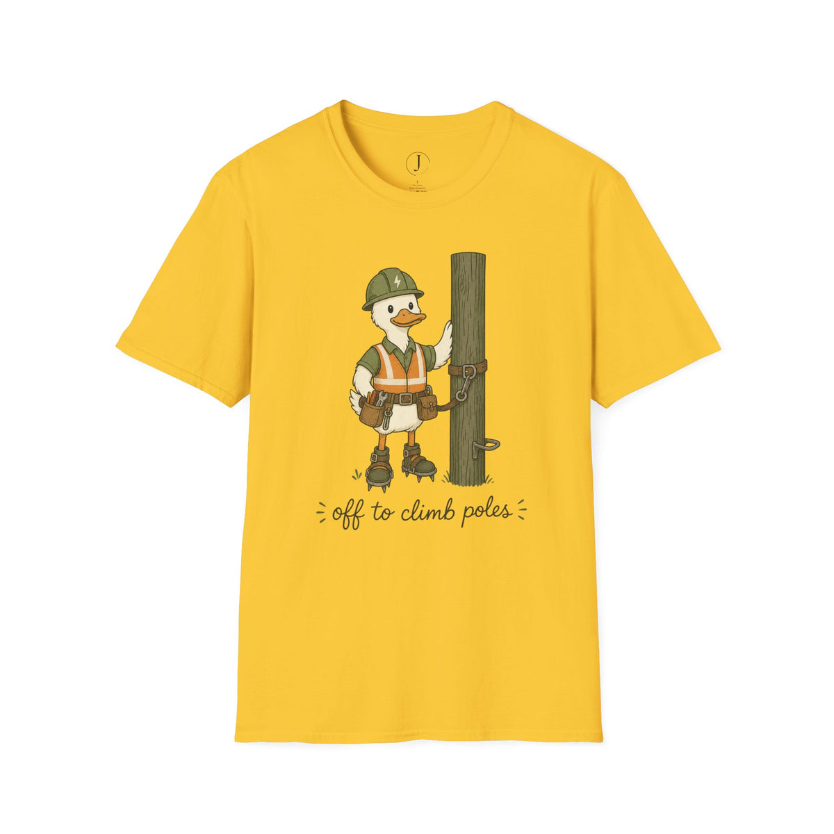 Lineman Duck T-Shirt – Funny Utility Worker Shirt, Power Lineman Gift