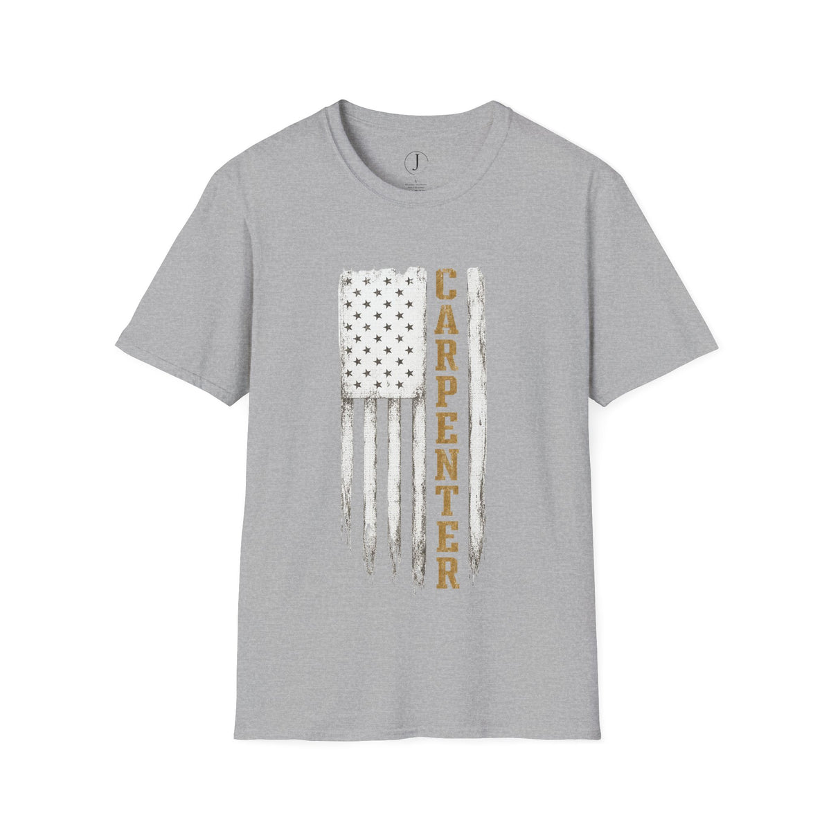 Carpenter American Flag T-Shirt – Patriotic Woodworker & Construction Tee