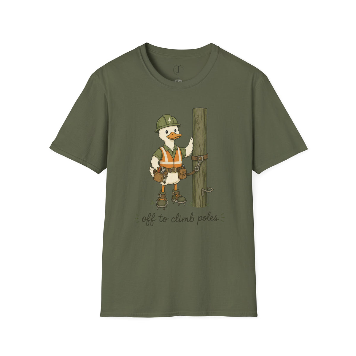 Lineman Duck T-Shirt – Funny Utility Worker Shirt, Power Lineman Gift