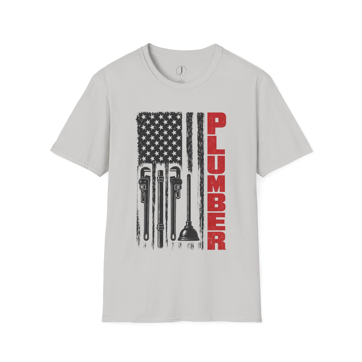 Plumber American Flag T-Shirt – Patriotic Plumbing Tools Work Shirt