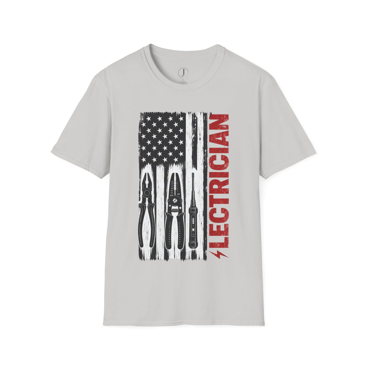 Electrician American Flag T-Shirt – Patriotic Electrical Tools Work Shirt