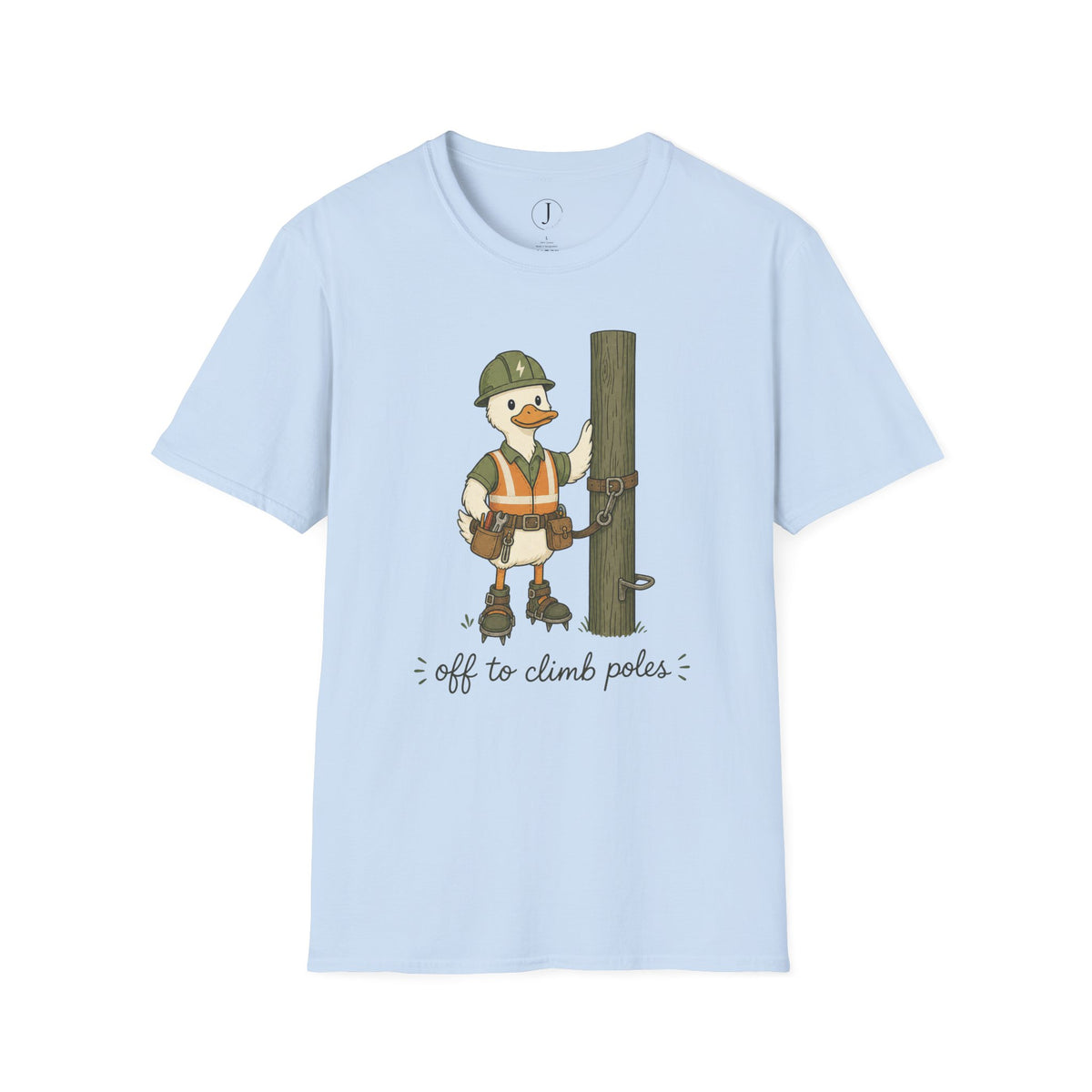 Lineman Duck T-Shirt – Funny Utility Worker Shirt, Power Lineman Gift