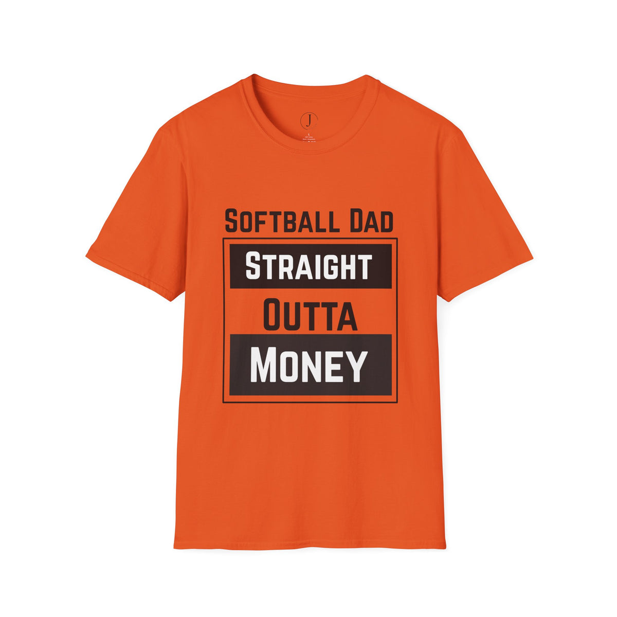 Softball Dad Shirt – “Straight Outta Money” Funny Tee
