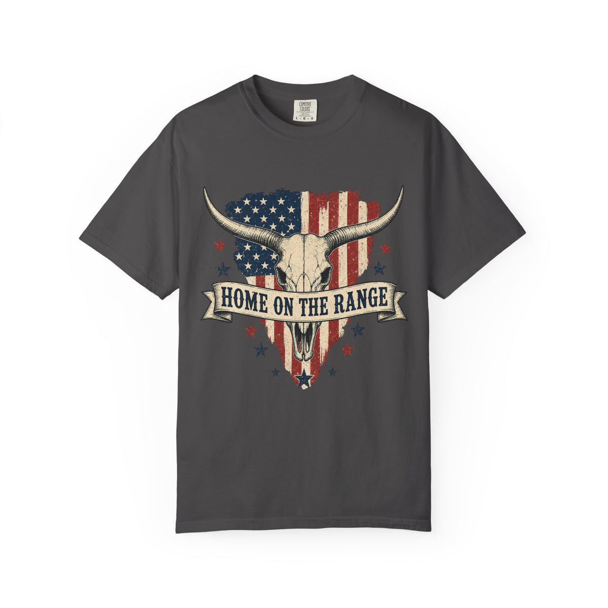 Comfort Colors Home on the Range T-Shirt – Patriotic Longhorn Western Tee