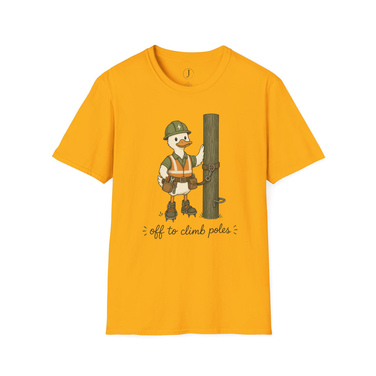 Lineman Duck T-Shirt – Funny Utility Worker Shirt, Power Lineman Gift