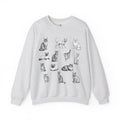 Cat Sketches Crewneck Sweatshirt — Cute Vintage Cat Illustration Pullover