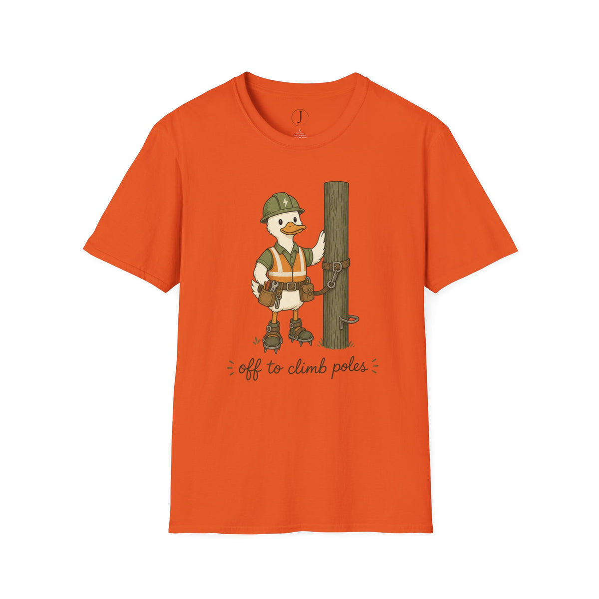 Lineman Duck T-Shirt – Funny Utility Worker Shirt, Power Lineman Gift