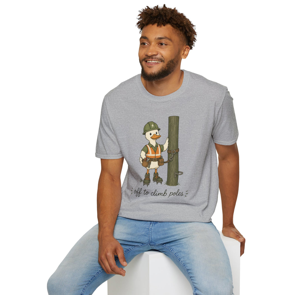 Lineman Duck T-Shirt – Funny Utility Worker Shirt, Power Lineman Gift