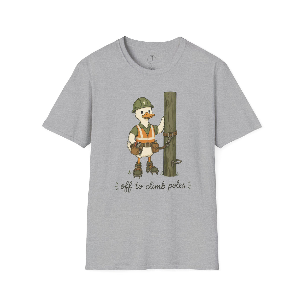 Lineman Duck T-Shirt – Funny Utility Worker Shirt, Power Lineman Gift