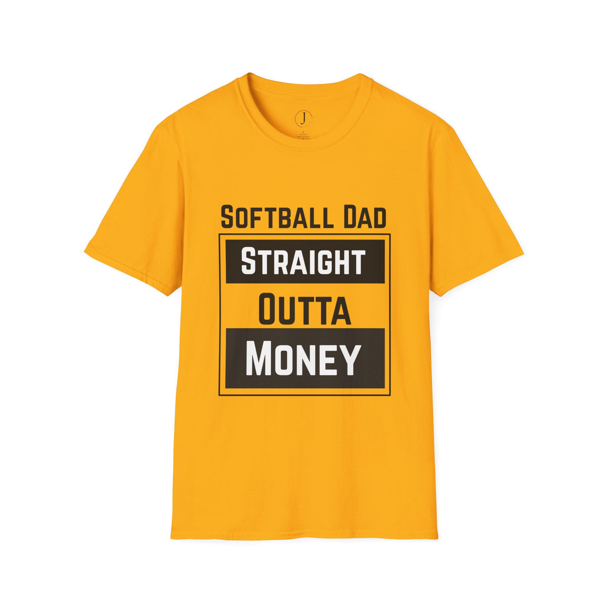 Softball Dad Shirt – “Straight Outta Money” Funny Tee