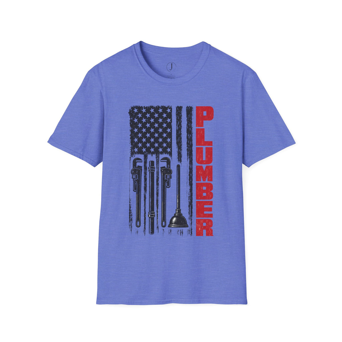 Plumber American Flag T-Shirt – Patriotic Plumbing Tools Work Shirt