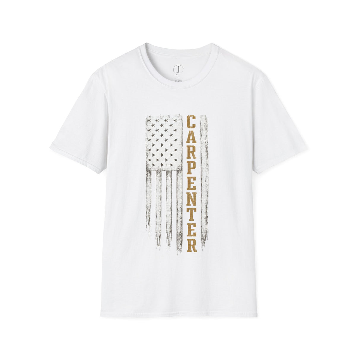 Carpenter American Flag T-Shirt – Patriotic Woodworker & Construction Tee
