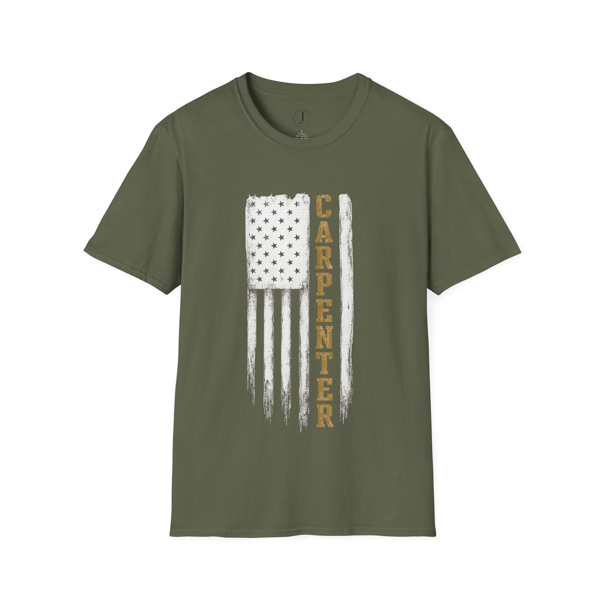 Carpenter American Flag T-Shirt – Patriotic Woodworker & Construction Tee