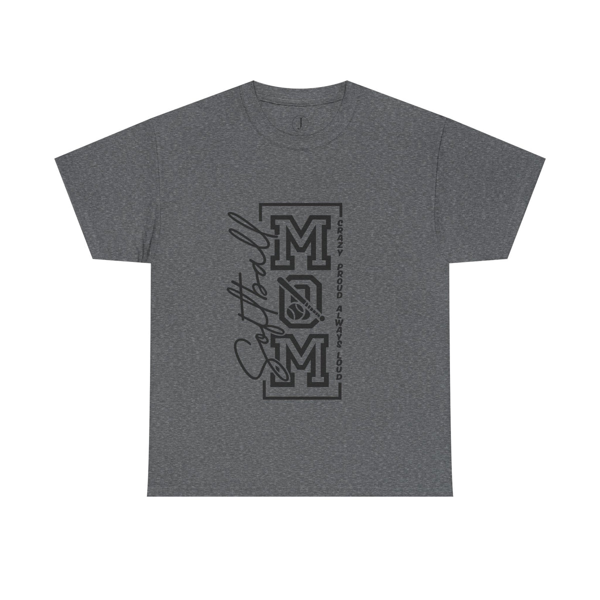 Softball Mom Shirt/ Crazy Proud Always Loud Tee