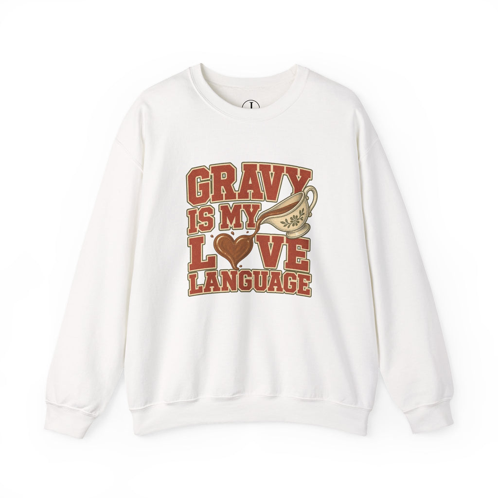 Thanksgiving Sweatshirt – “Gravy Is My Love Language” Crewneck