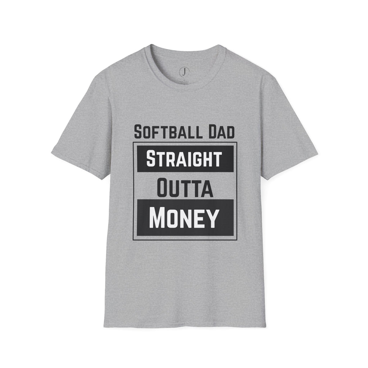 Softball Dad Shirt – “Straight Outta Money” Funny Tee