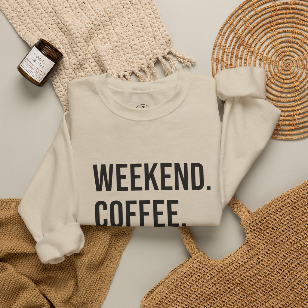 Weekend Coffee & Dogs Sweatshirt | Dog Mom Crewneck | Pet Lover Gift