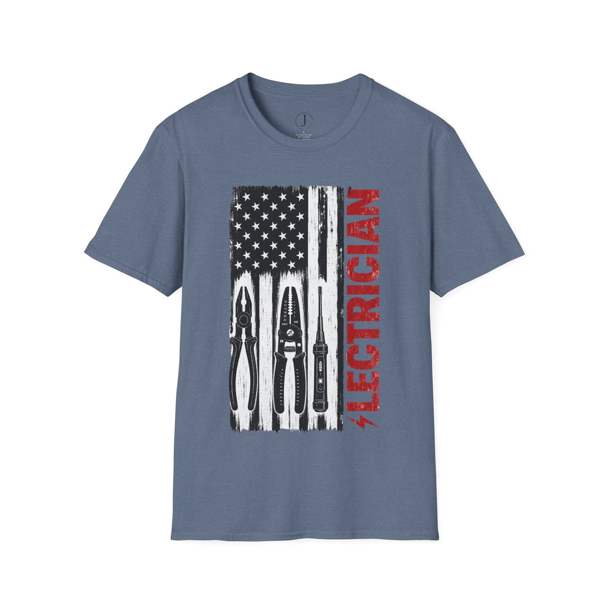 Electrician American Flag T-Shirt – Patriotic Electrical Tools Work Shirt