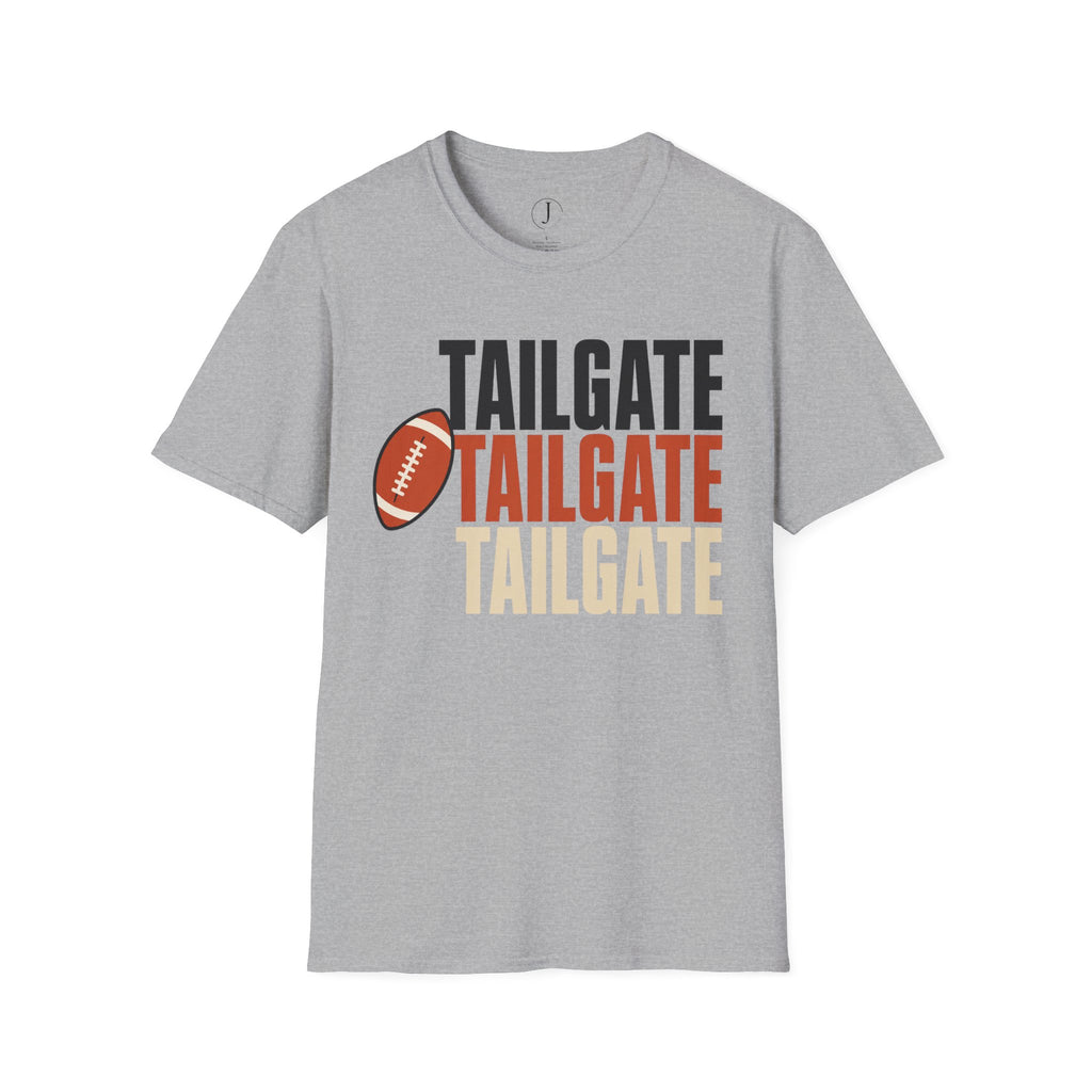 Tailgate Repeat Football T-Shirt — "TAILGATE" Stacked Graphic Tee