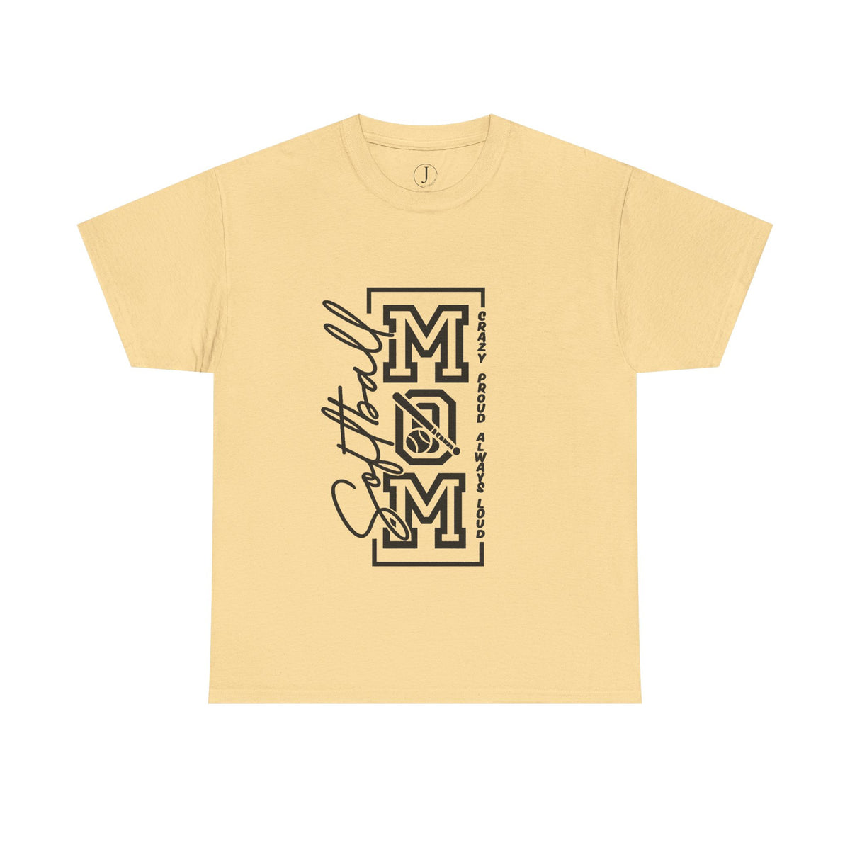 Softball Mom Shirt/ Crazy Proud Always Loud Tee