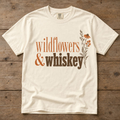 Wildflowers & Whiskey Comfort Colors T-Shirt – Rustic Western Floral Tee
