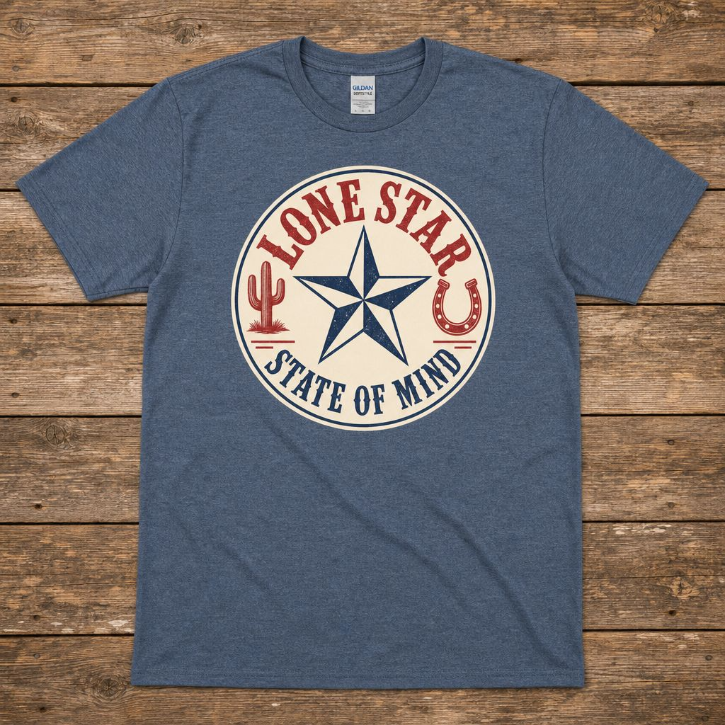 Lone Star State of Mind T-Shirt – Vintage Texas Graphic Tee