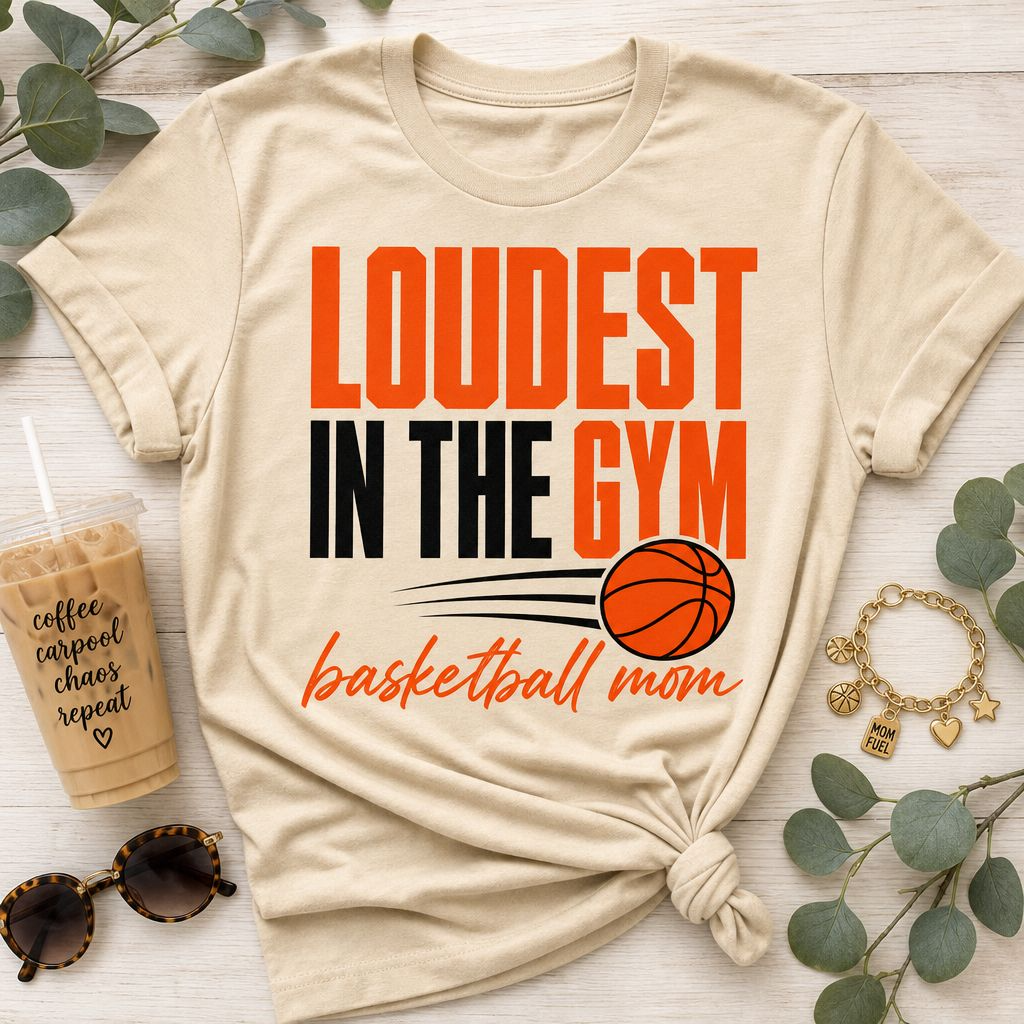 Basketball Mom Shirt – “Loudest in the Gym” Graphic Tee