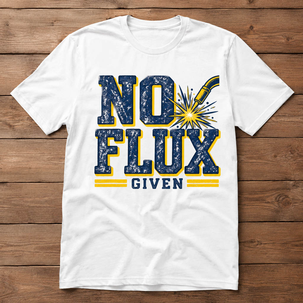 No Flux Given T-Shirt – Funny Welder & Metalworks Shirt & Welding Gift