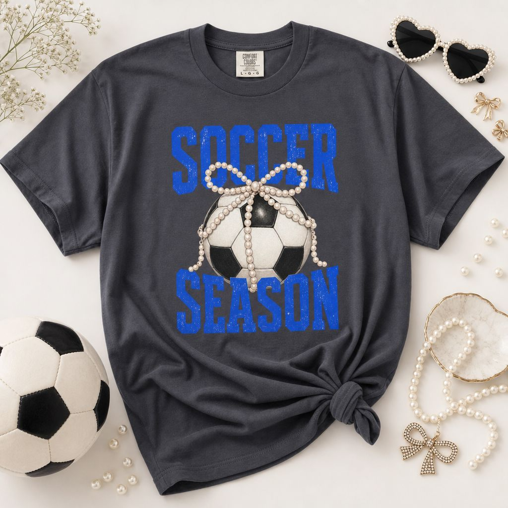 Soccer Season T‑Shirt — Vintage Soccer Ball Graphic - Comfort Colors Tee