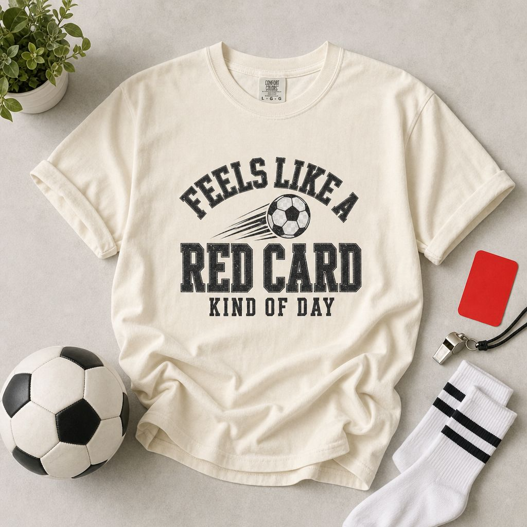 Feels Like a Red Card Soccer T-Shirt — Soccer Vintage Sports Graphic Comfort Colors Tee