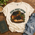 Feral About Fiction Shirt | Cat Book Lover Tee | Bookish Reader T-Shirt | Literary Gift for Women | Reading Lover Shirt