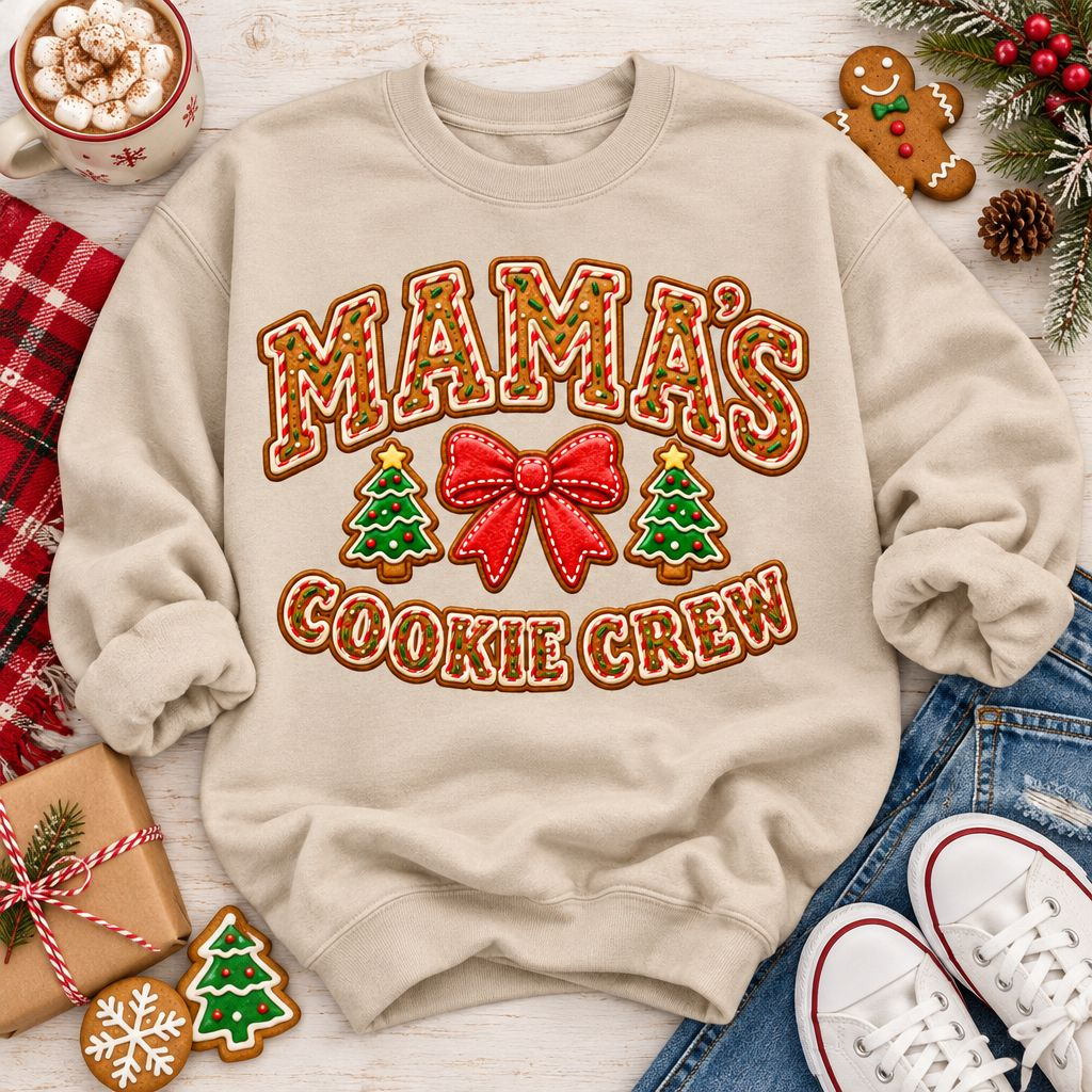 Mama's Cookie Crew Sweatshirt — Christmas Baking Family Tee