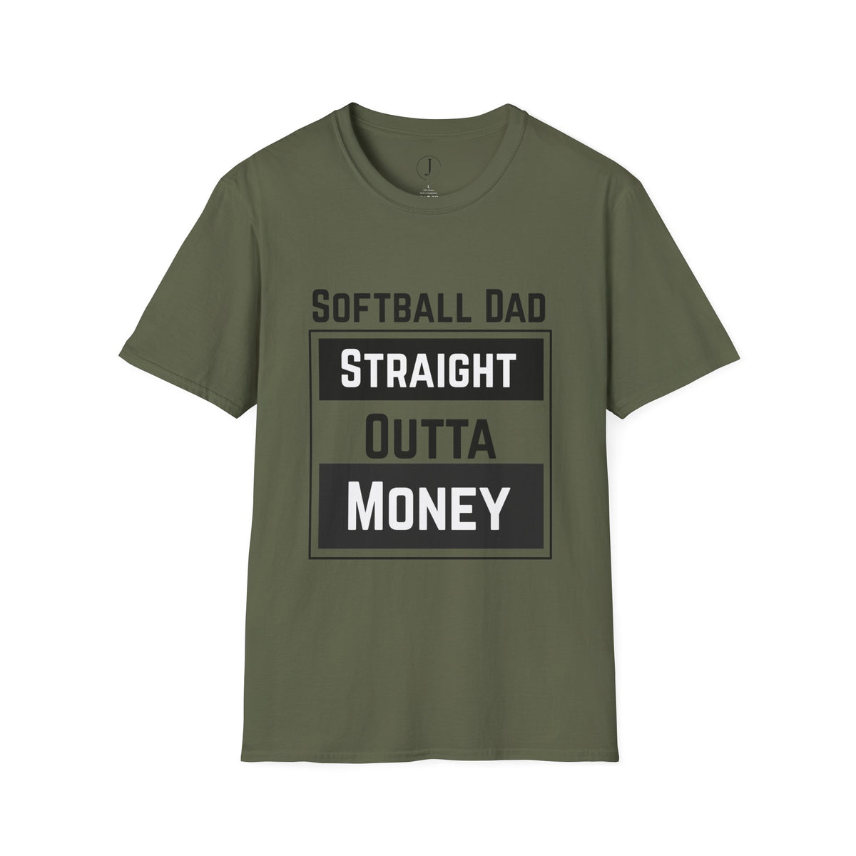 Softball Dad Shirt – “Straight Outta Money” Funny Tee