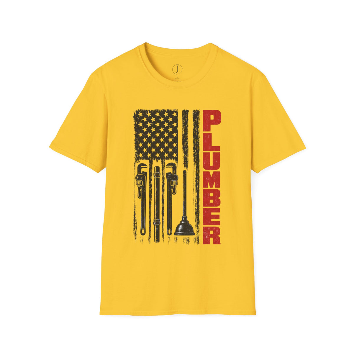 Plumber American Flag T-Shirt – Patriotic Plumbing Tools Work Shirt