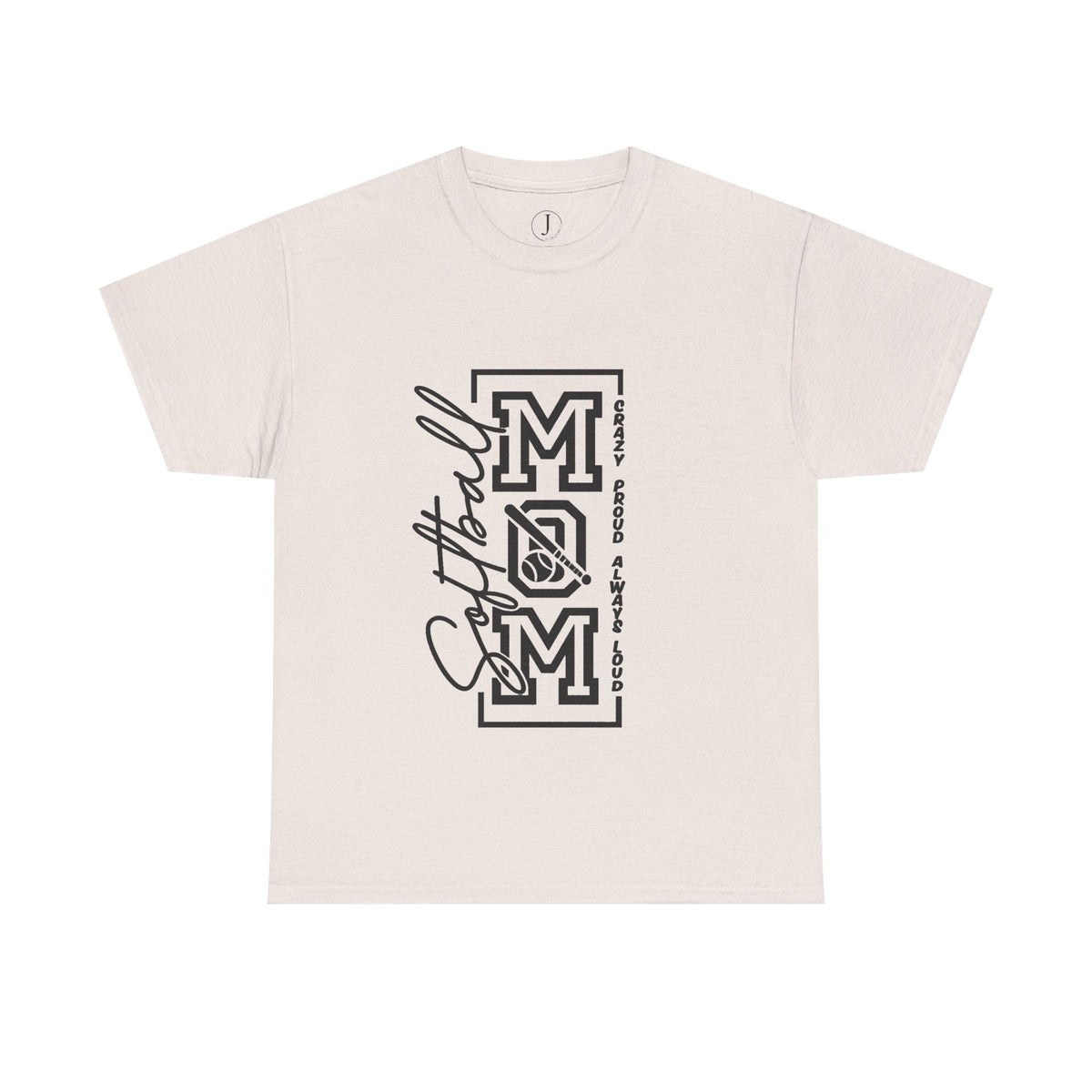 Softball Mom Shirt/ Crazy Proud Always Loud Tee