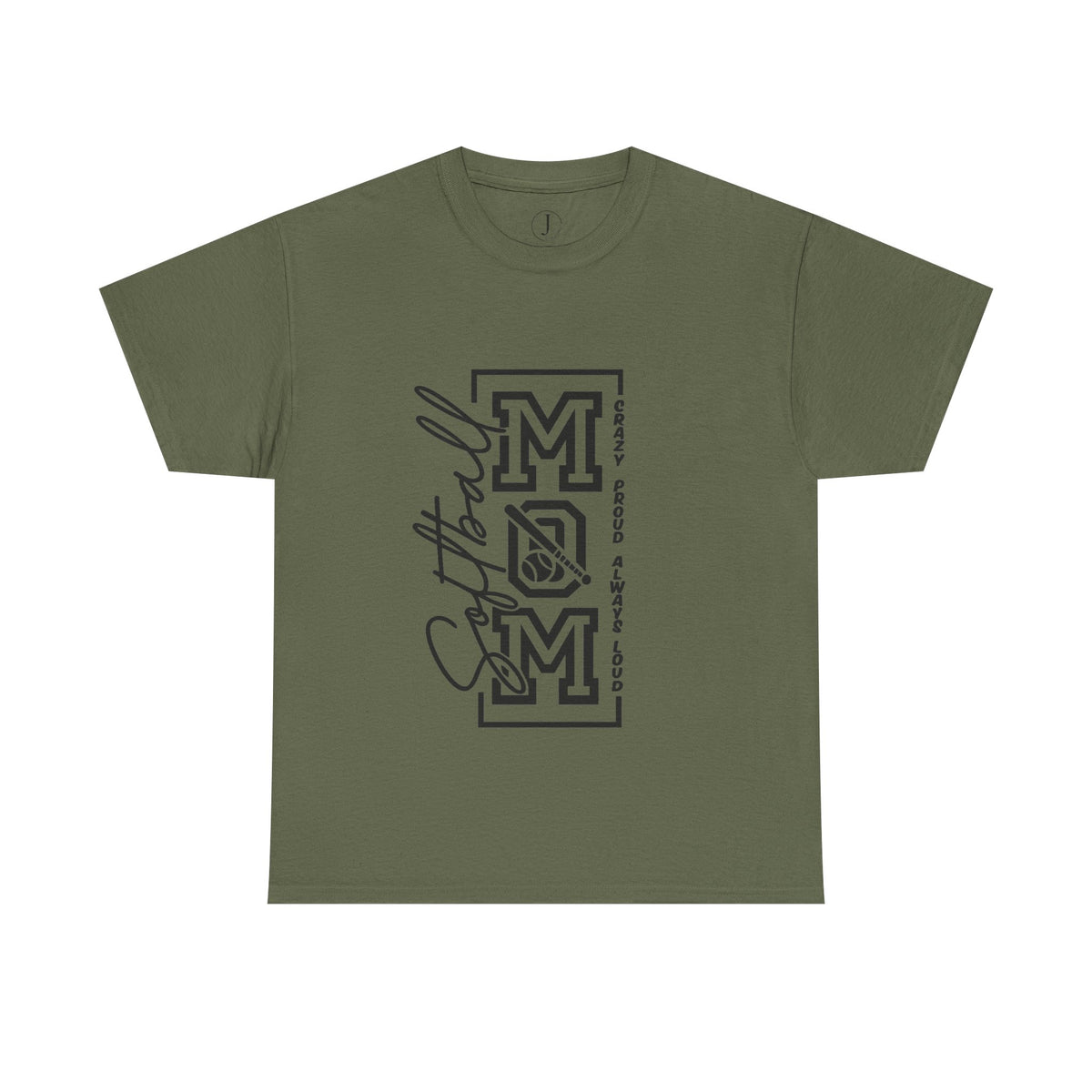 Softball Mom Shirt/ Crazy Proud Always Loud Tee