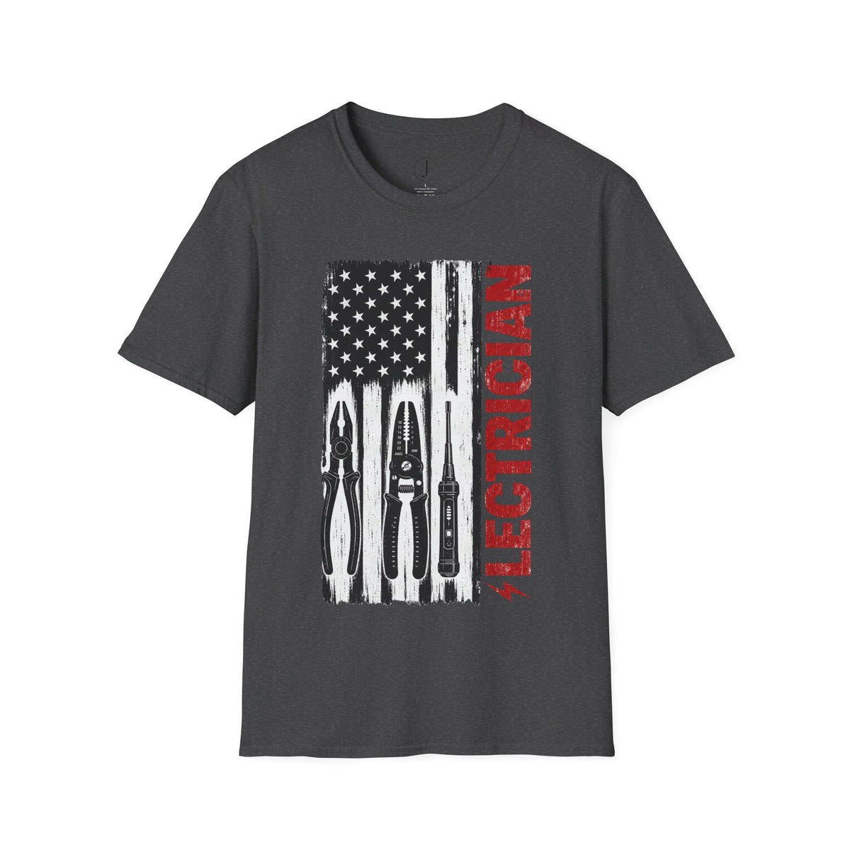 Electrician American Flag T-Shirt – Patriotic Electrical Tools Work Shirt