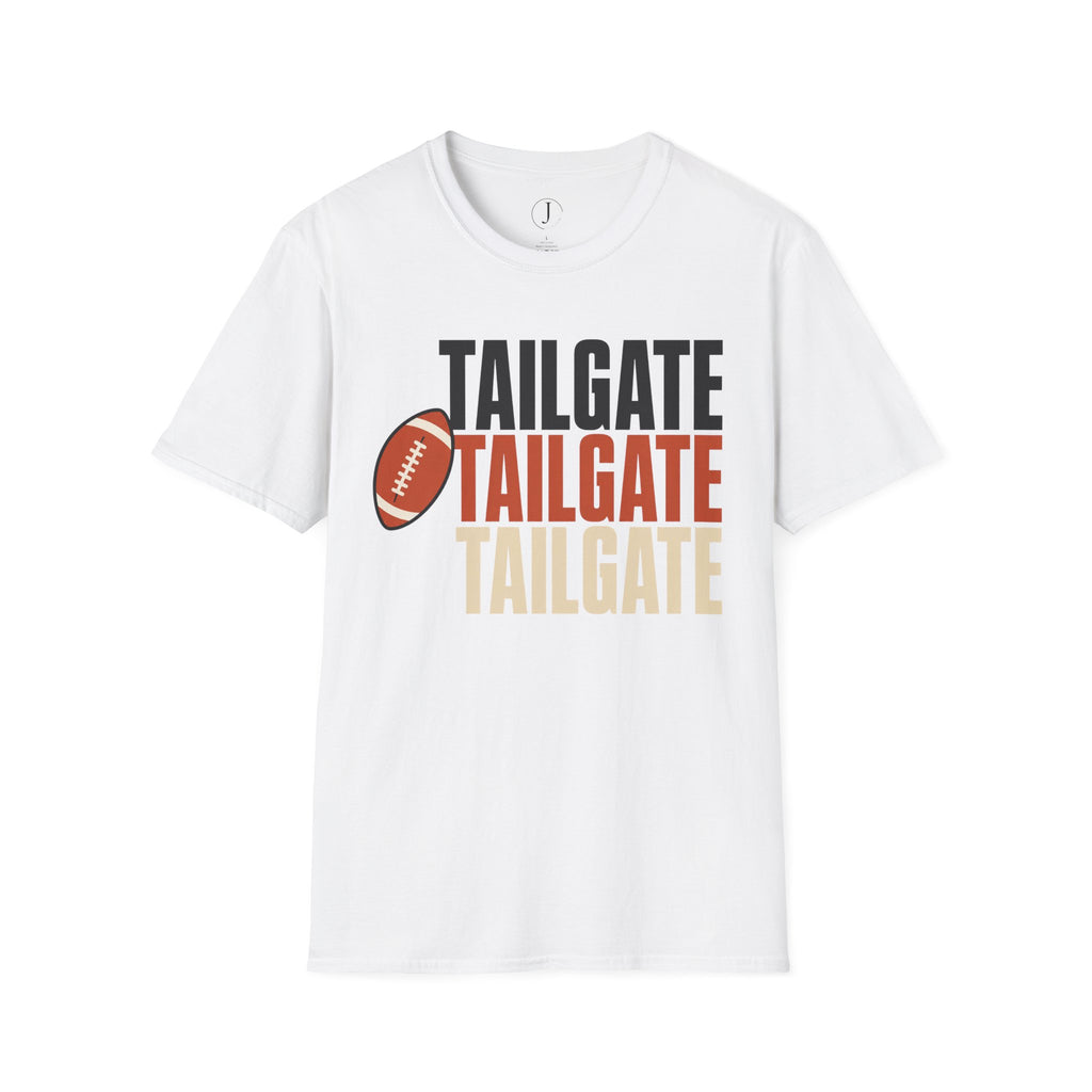 Tailgate Repeat Football T-Shirt — "TAILGATE" Stacked Graphic Tee
