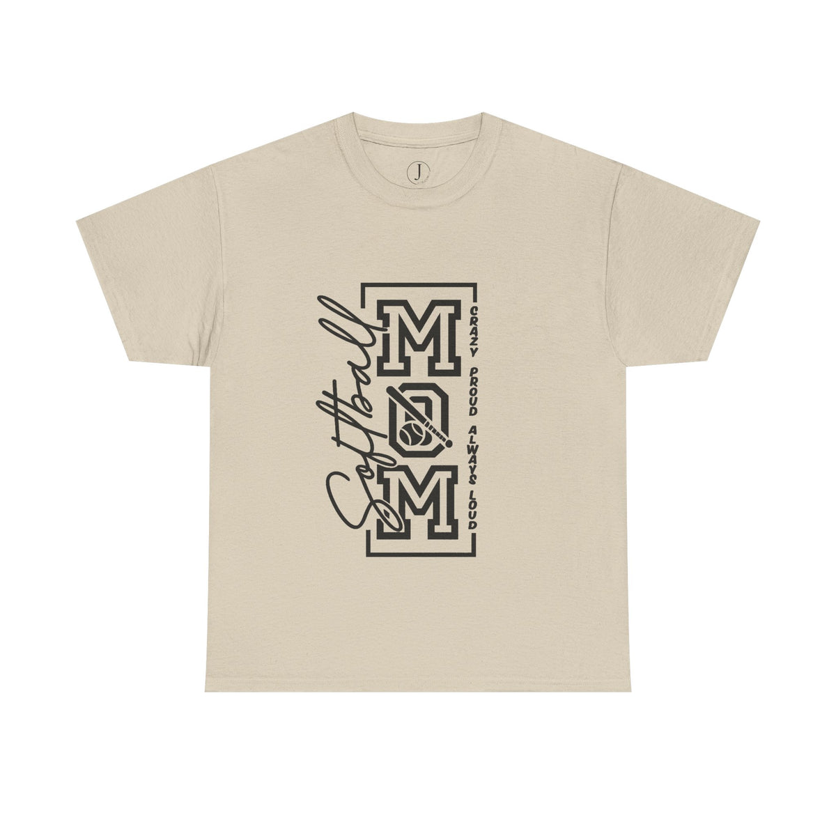 Softball Mom Shirt/ Crazy Proud Always Loud Tee