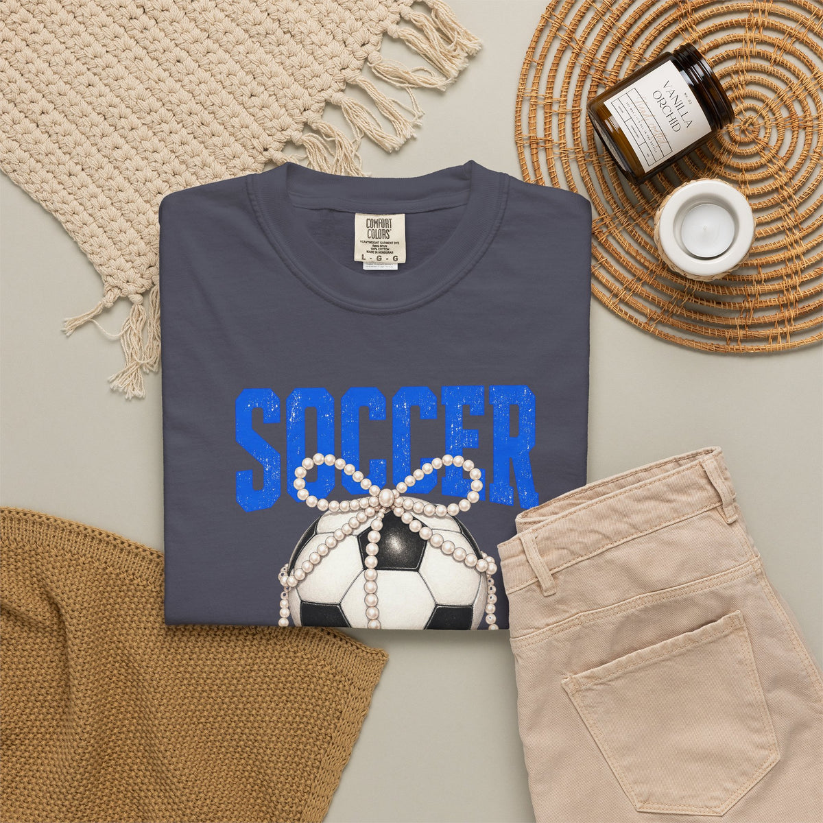 Soccer Season T‑Shirt — Vintage Soccer Ball Graphic - Comfort Colors Tee