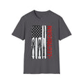 Electrician American Flag T-Shirt – Patriotic Electrical Tools Work Shirt