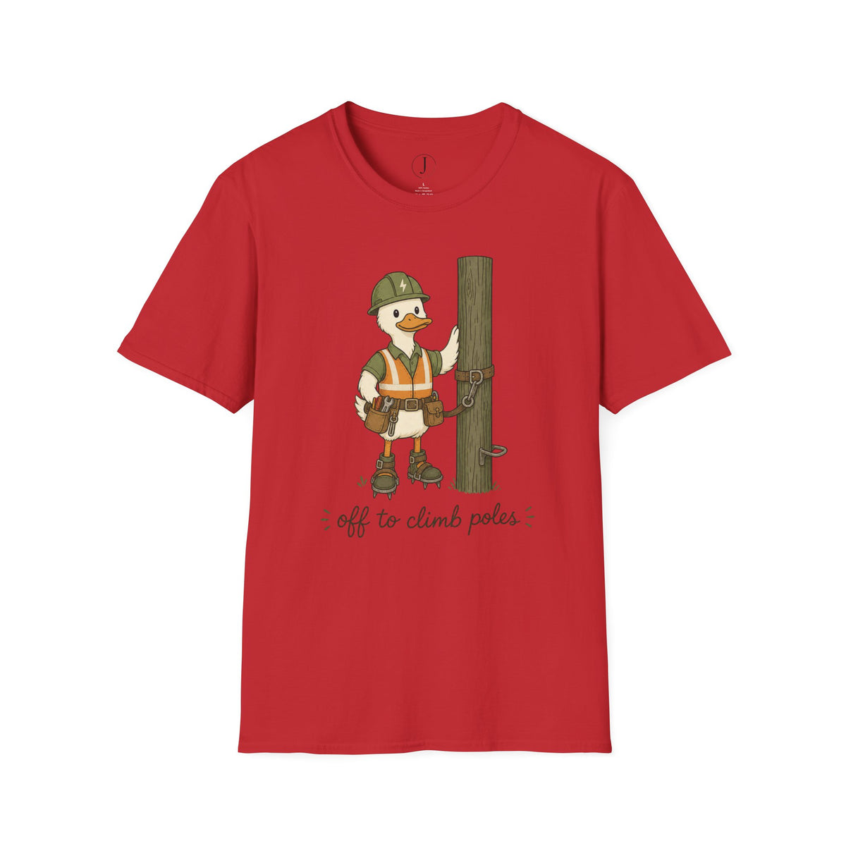 Lineman Duck T-Shirt – Funny Utility Worker Shirt, Power Lineman Gift
