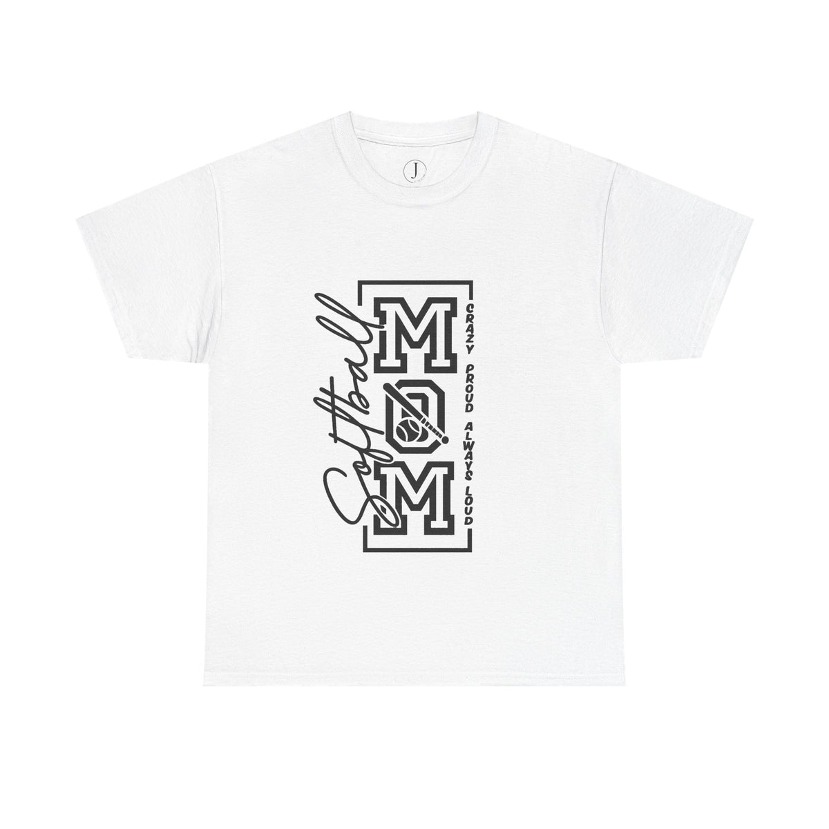 Softball Mom Shirt/ Crazy Proud Always Loud Tee