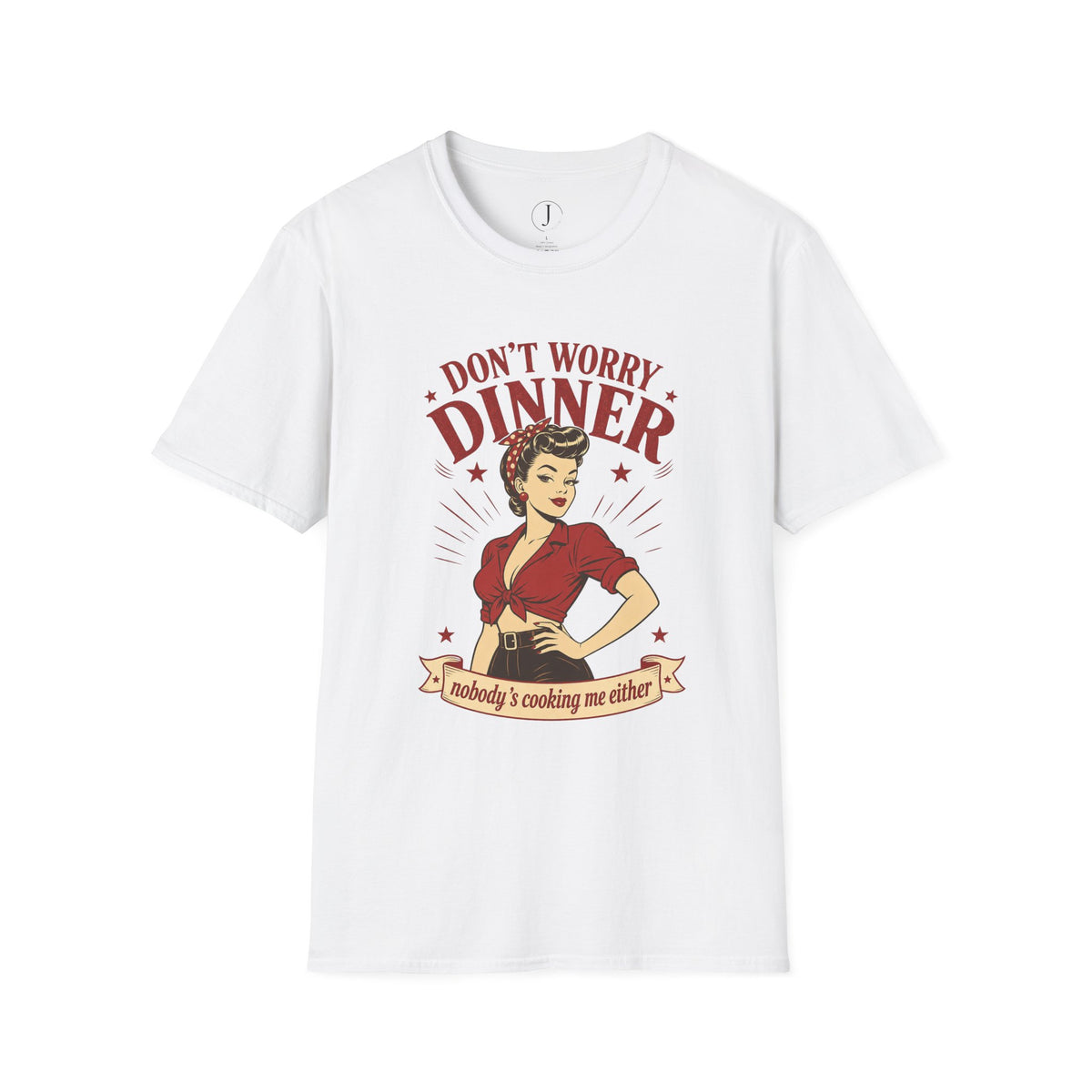 Funny Kitchen Shirt – “Don’t Worry Dinner” Retro Graphic Tee