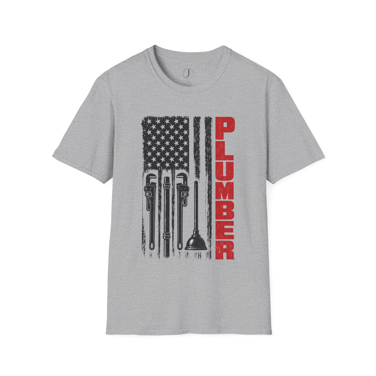 Plumber American Flag T-Shirt – Patriotic Plumbing Tools Work Shirt