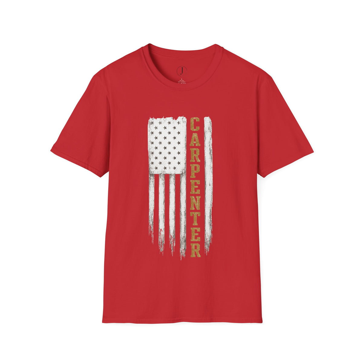Carpenter American Flag T-Shirt – Patriotic Woodworker & Construction Tee