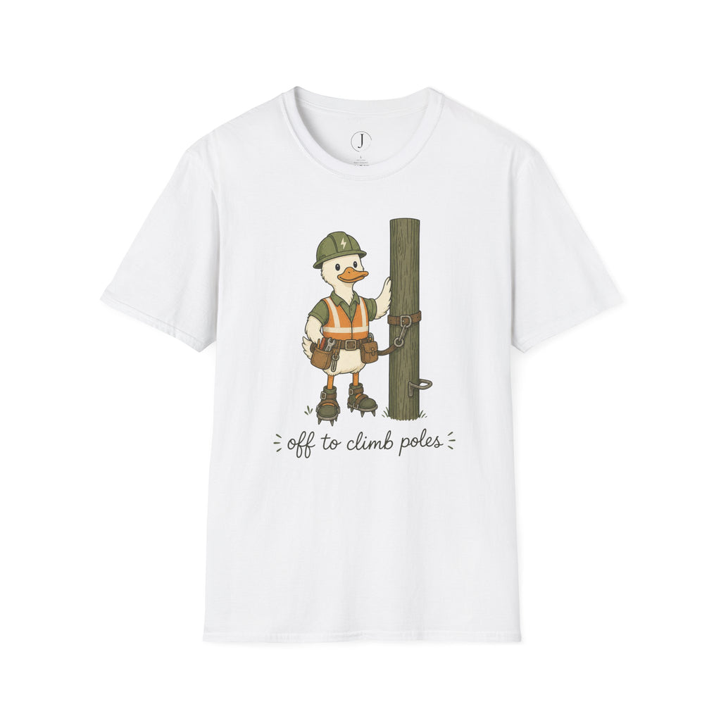 Lineman Duck T-Shirt – Funny Utility Worker Shirt, Power Lineman Gift